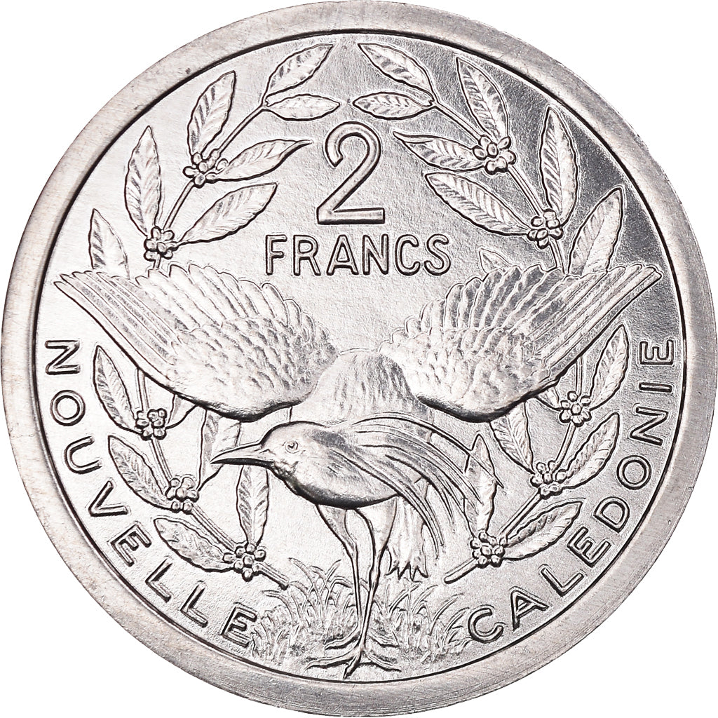 Coin, New Caledonia, 2 Francs, 2001, Paris, MS(65-70), Aluminum, KM:14