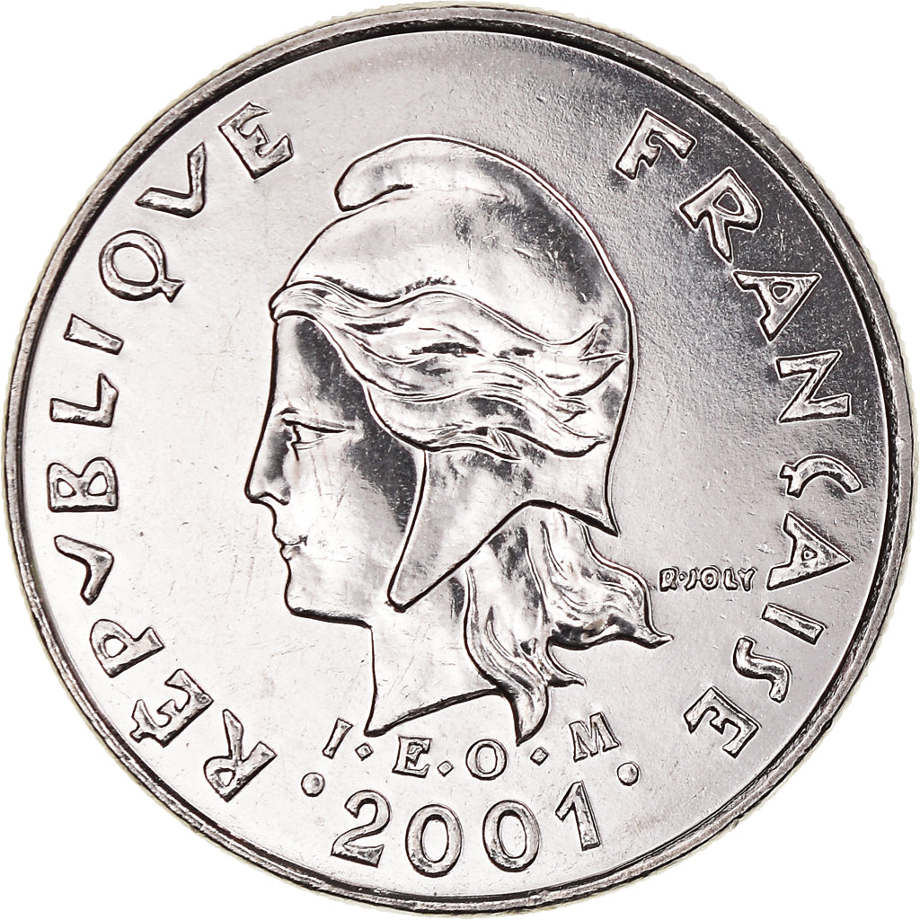 Coin, New Caledonia, 10 Francs, 2001, Paris, MS(65-70), Nickel, KM:11
