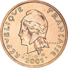 Coin, New Caledonia, 100 Francs, 2001, Paris, MS(65-70), Nickel-Bronze, KM:15