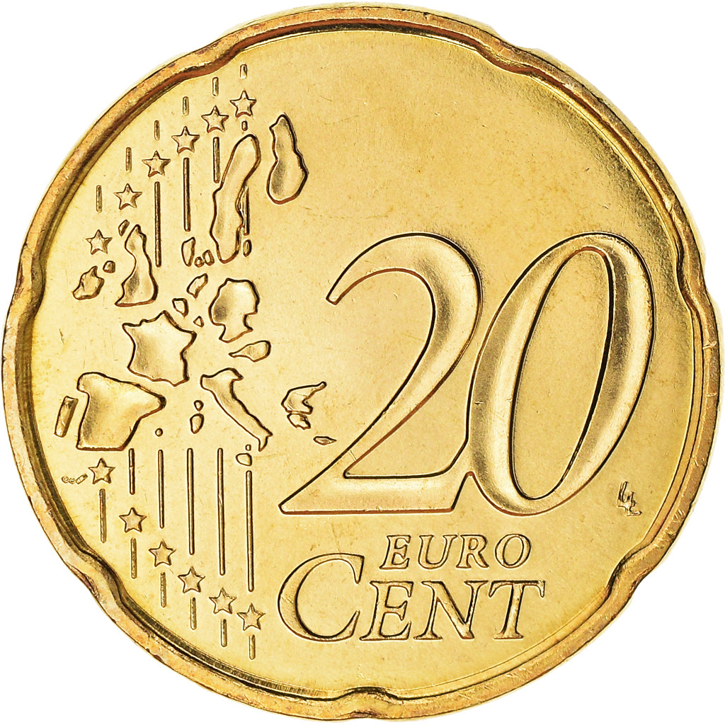 Frankrijk, 20 Euro Cent, 2001, Paris, FDC, FDC, Tin, KM:1286