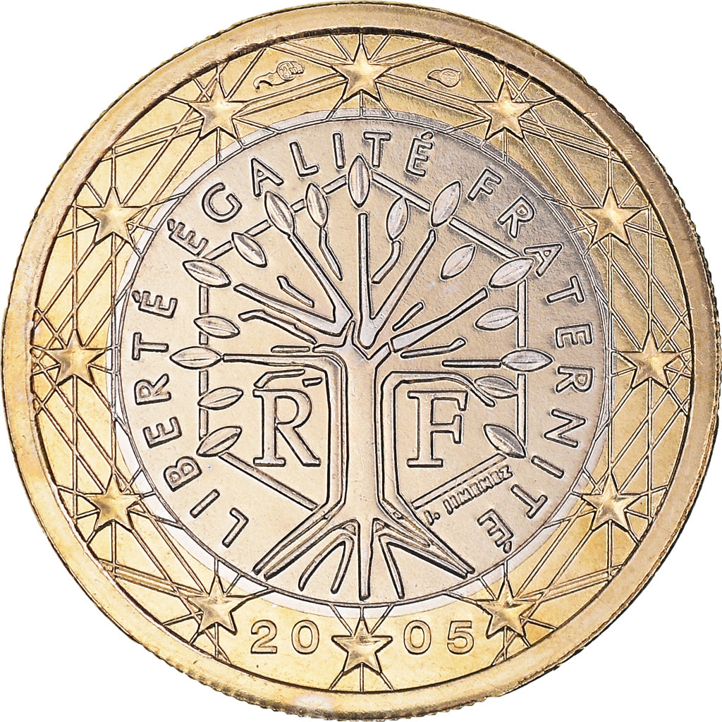 France, Euro, 2005, Paris, BU, FDC, Bimétallique, Gadoury:7, KM:1288