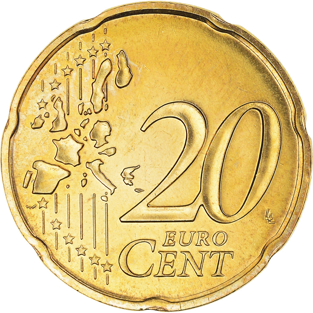 France, 20 Euro Cent, 2005, BU, MS(65-70), Brass, Gadoury:5., KM:1286