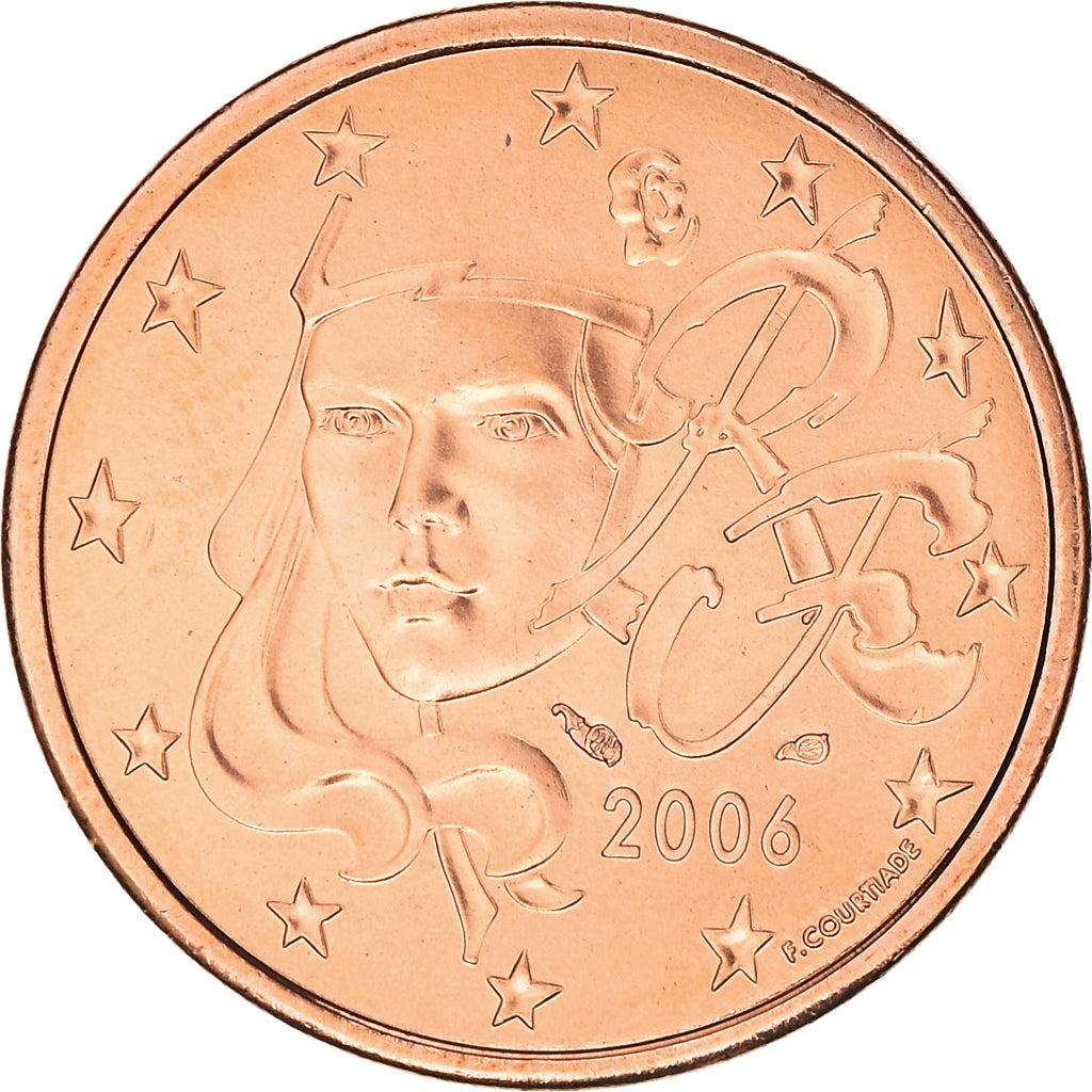 France, 5 Euro Cent, 2006, Paris, BU, MS(65-70), Copper Plated Steel, Gadoury:3