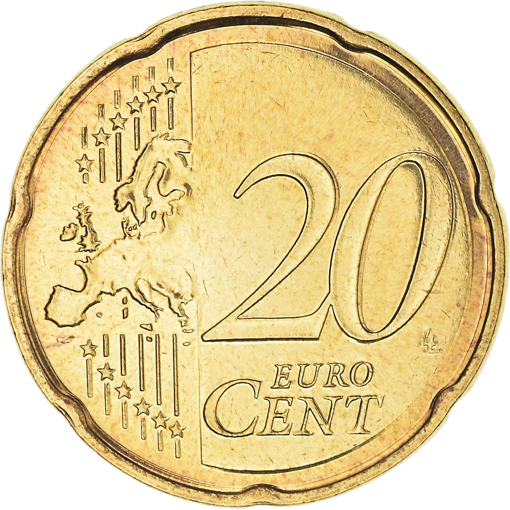 Francja, 20 Euro Cent, 2007, Paris, BU, MS(65-70), Mosiądz, Gadoury:5., KM:1411