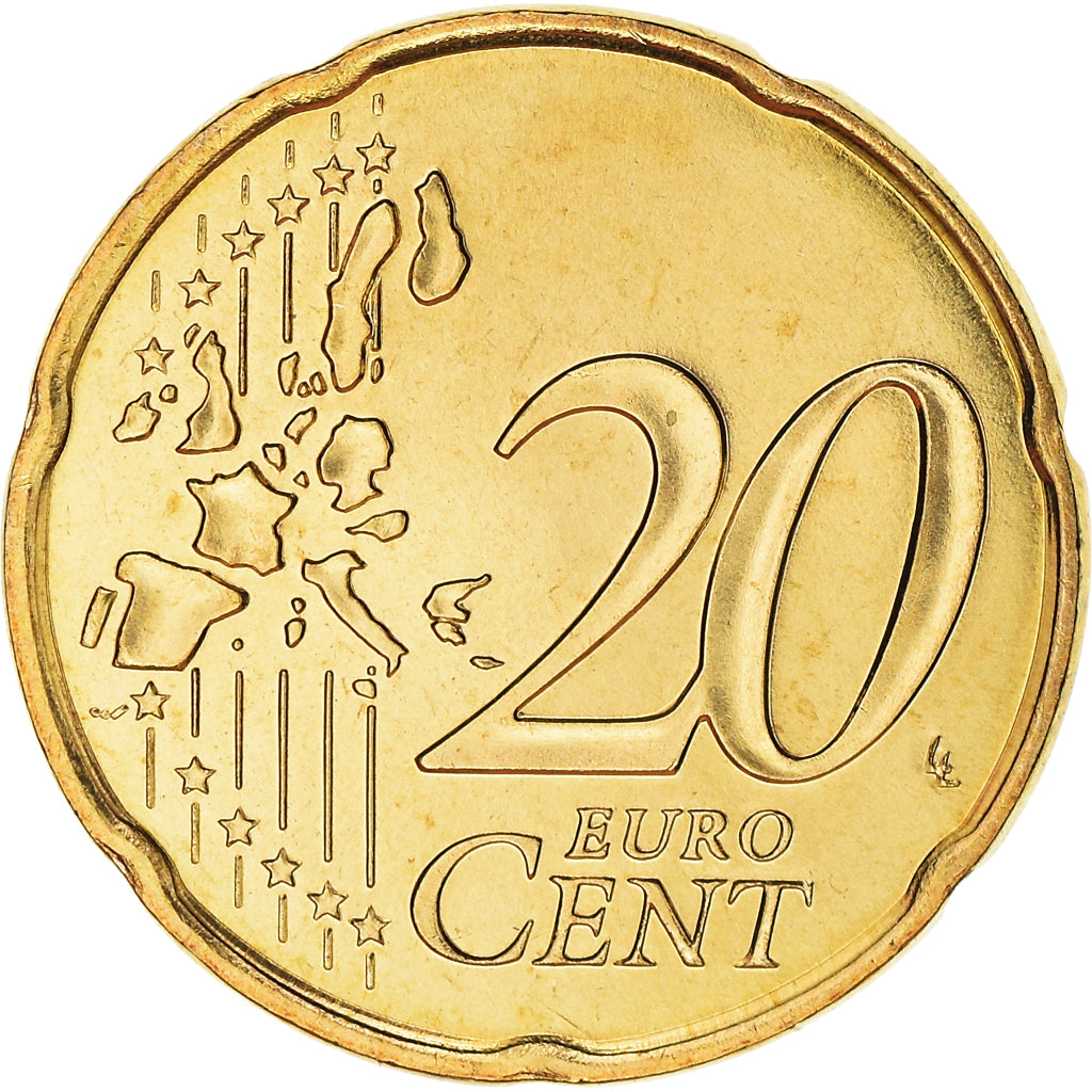 Frankrijk, 20 Euro Cent, 2001, Paris, BU, FDC, Tin, KM:1286