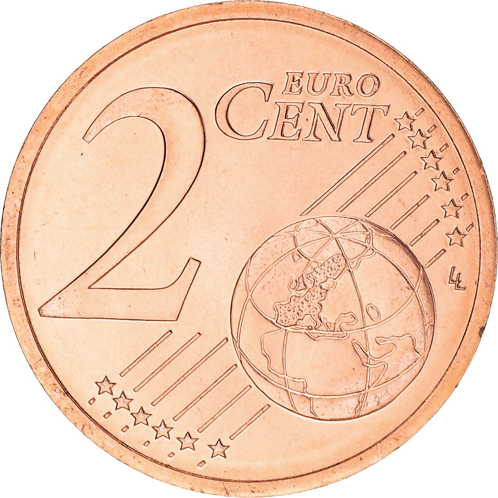 France, 2 Euro Cent, 2001, Paris, BU, MS(65-70), Copper Plated Steel, KM:1283