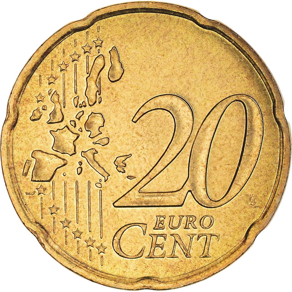 Frankrijk, 20 Euro Cent, 2000, Paris, BU, FDC, Tin, KM:1286