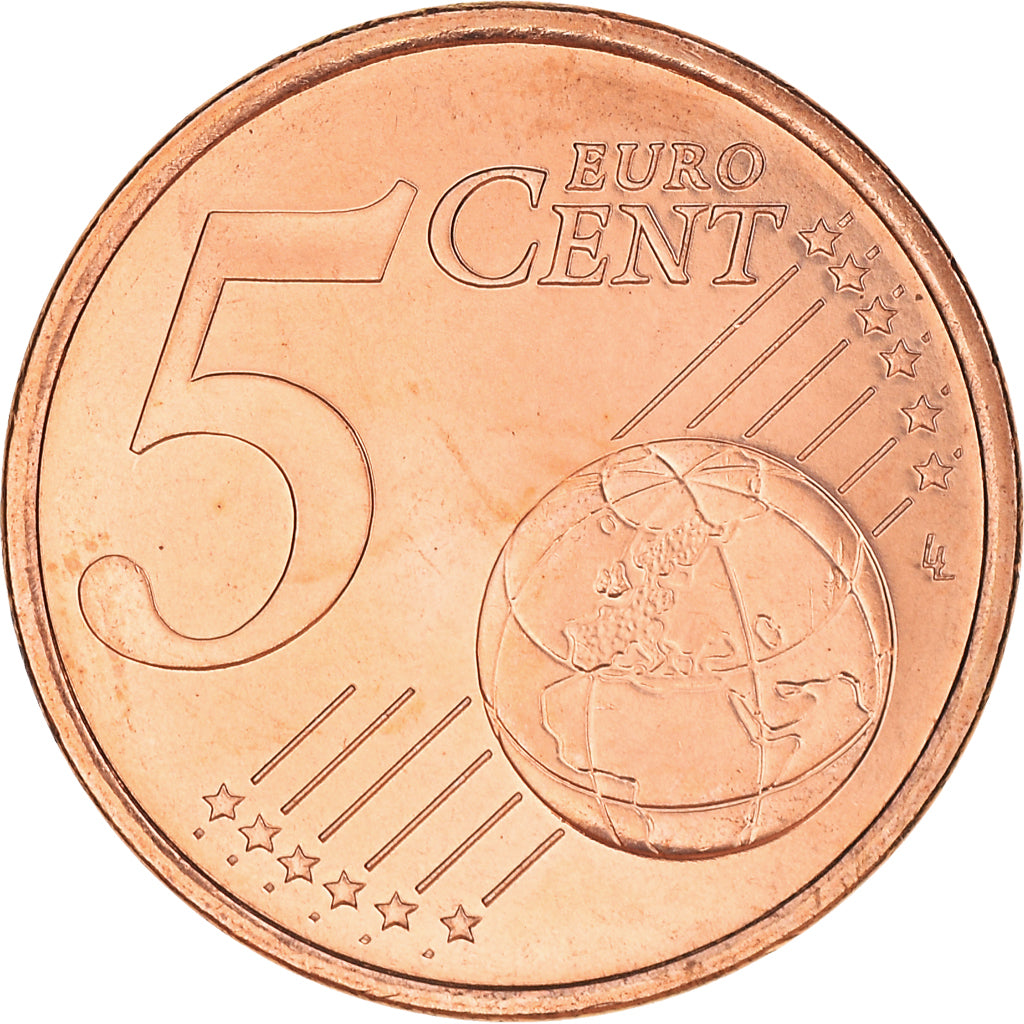 Frankrijk, 5 Euro Cent, 2000, Paris, BU, FDC, Copper Plated Steel, KM:1284