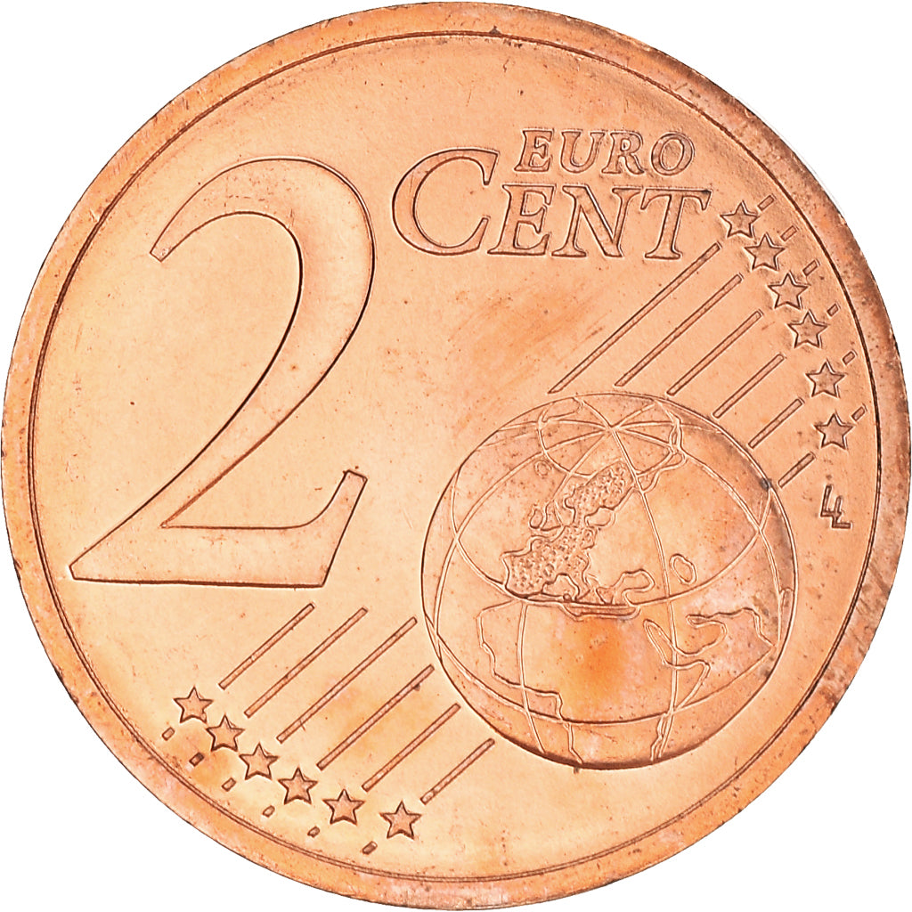França, 2 Euro Cent, 2000, Paris, BU, MS(65-70), Aço Cromado a Cobre, KM:1283