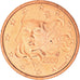 Frankrijk, Euro Cent, 2000, Paris, BU, FDC, Copper Plated Steel, KM:1282