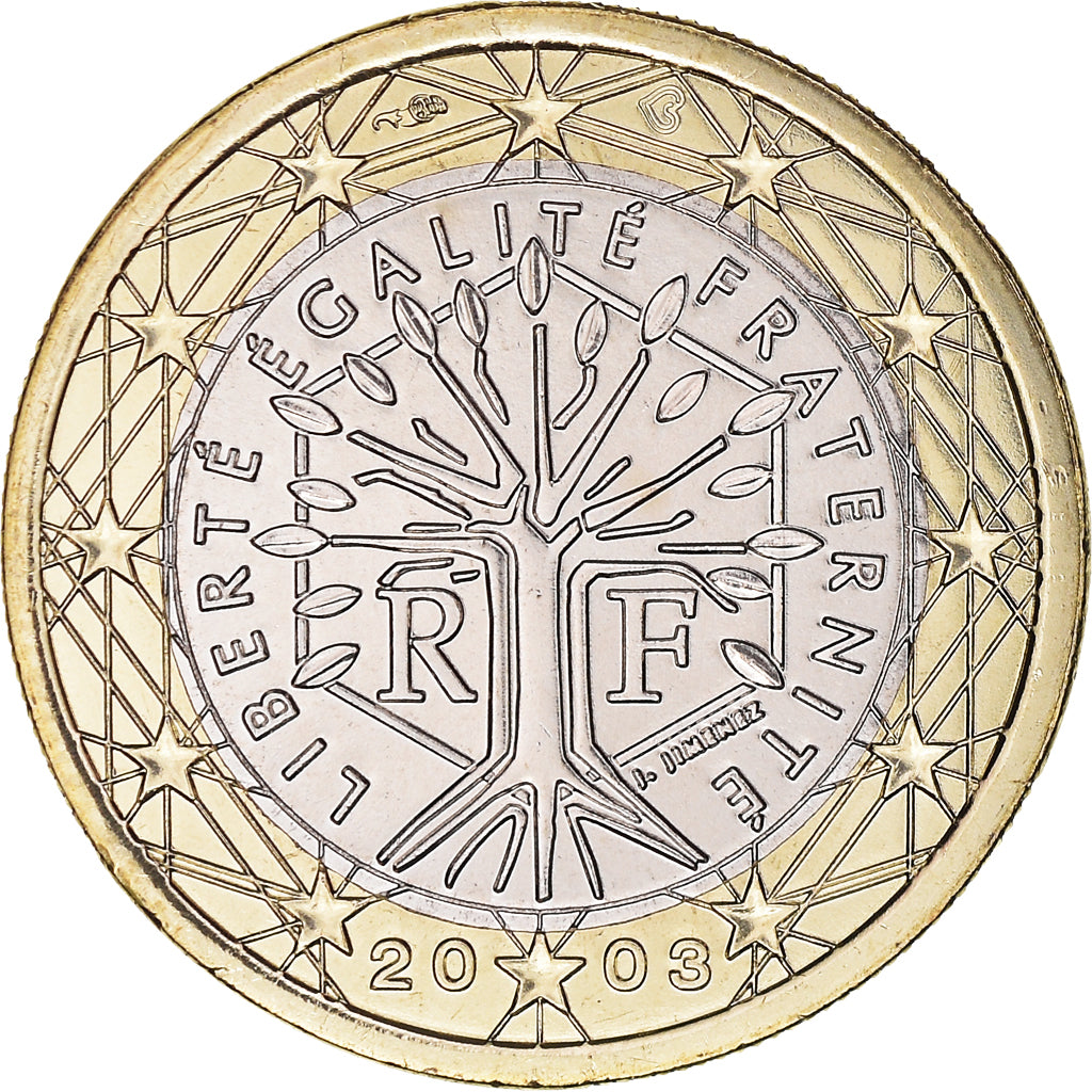 France, Euro, 2003, Paris, BU, MS(65-70), Bi-Metallic, KM:1288