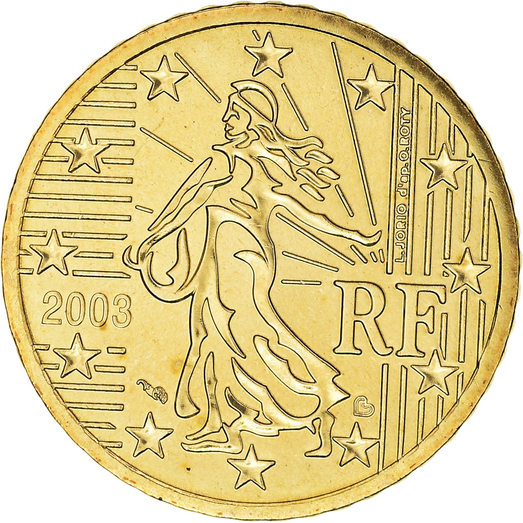 Frankrijk, 50 Euro Cent, 2003, Paris, BU, FDC, Tin, KM:1287