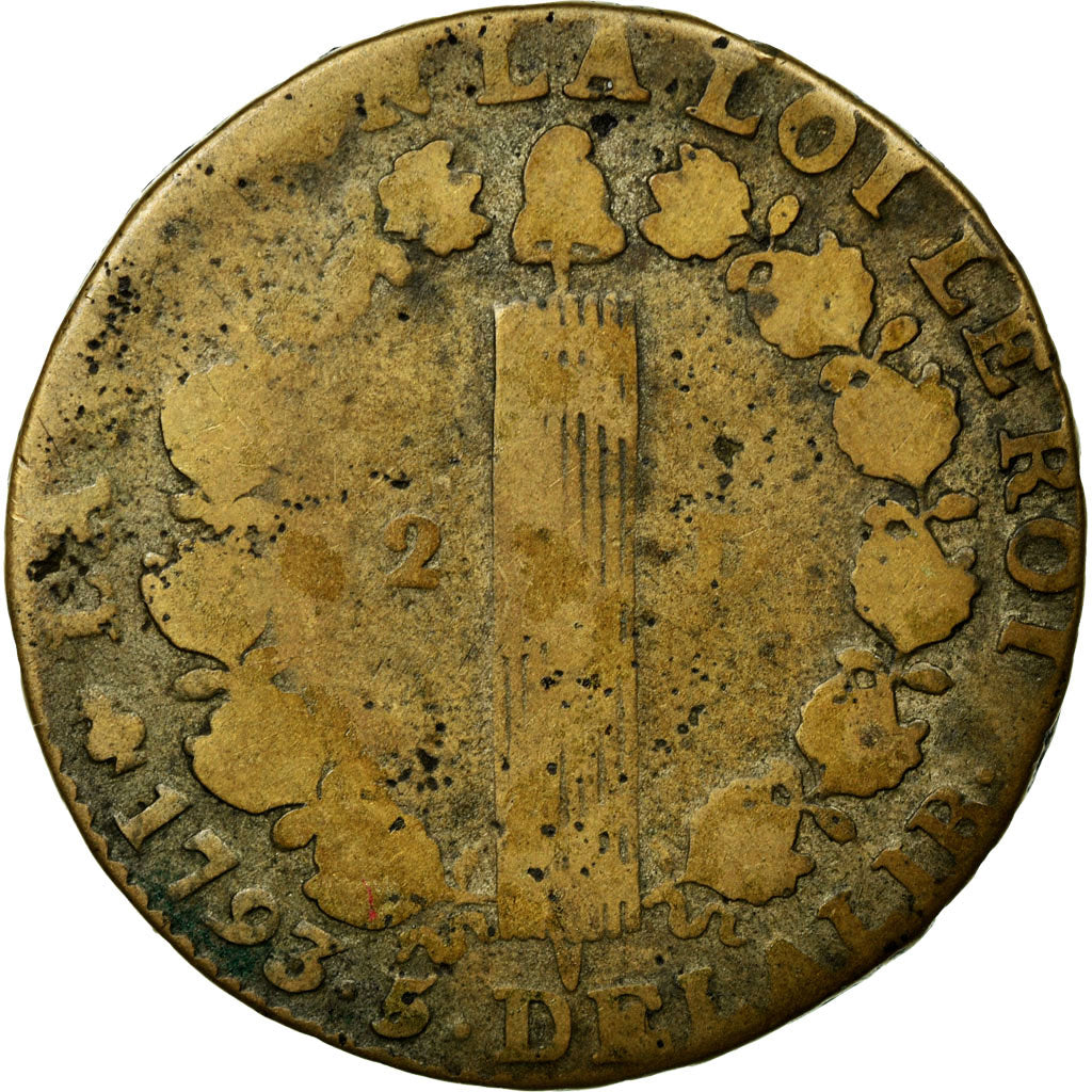 Münze, Frankreich, 12 deniers françois, 12 Deniers, 1793, Paris, SGE, Bronze