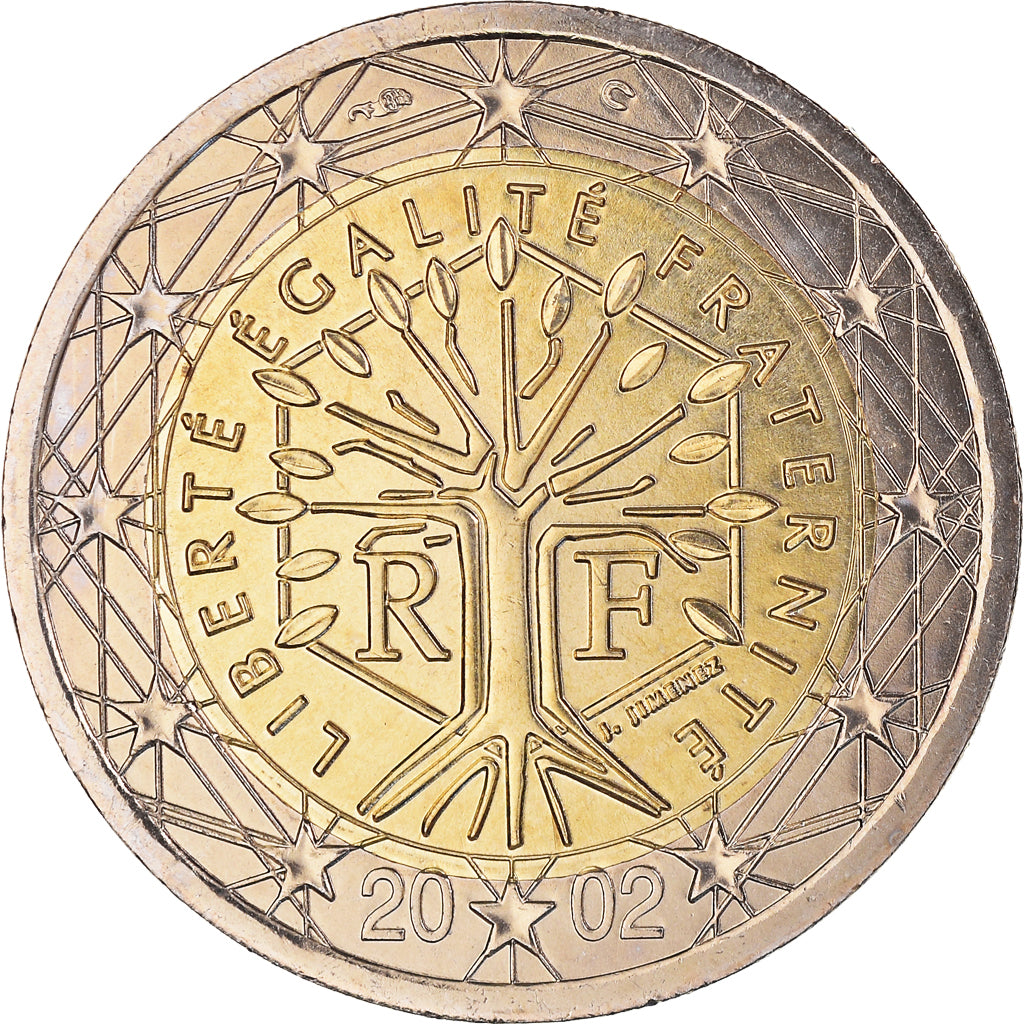 Francia, 2 Euro, 2002, Paris, BU, FDC, Bi-metallico, Gadoury:8., KM:1289
