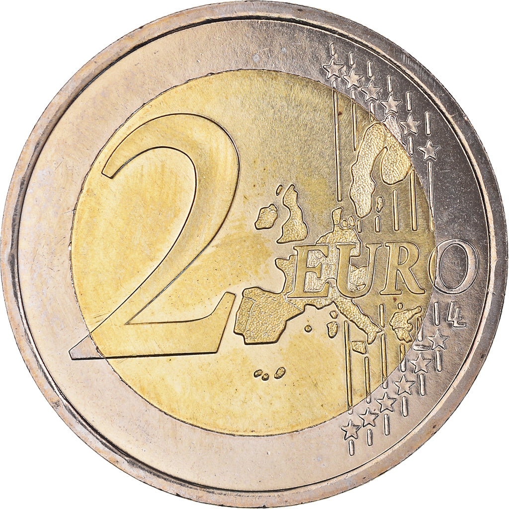 Francja, 2 Euro, 2002, Paris, BU, MS(65-70), Bimetaliczny, Gadoury:8., KM:1289