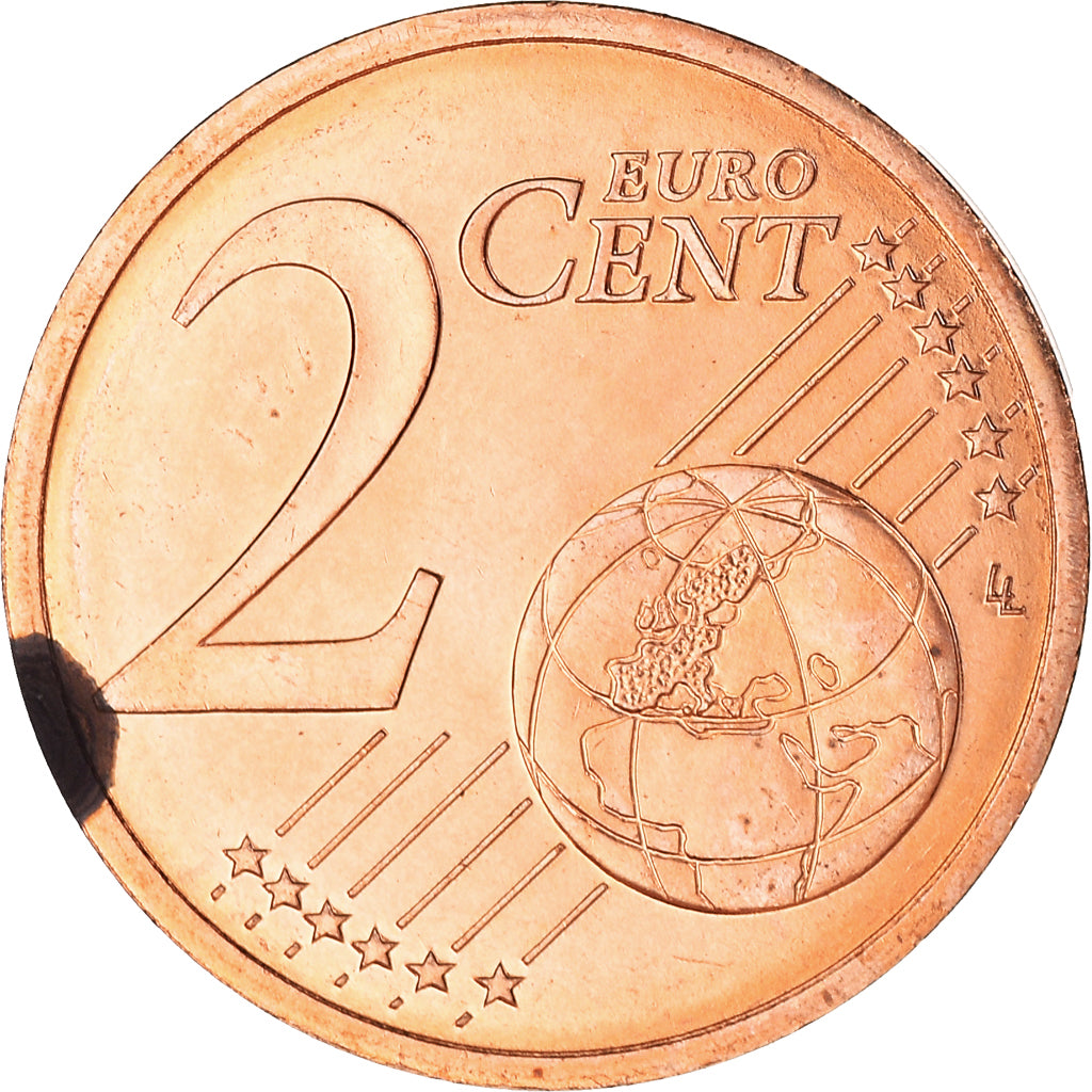 Francja, 2 Euro Cent, 2000, Paris, BU, MS(64), Miedź platerowana stalą