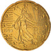 France, 20 Euro Cent, 1999, Paris, BU, MS(65-70), Brass, KM:1286