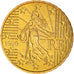 France, 10 Euro Cent, 1999, Paris, BU, MS(65-70), Brass, KM:1285