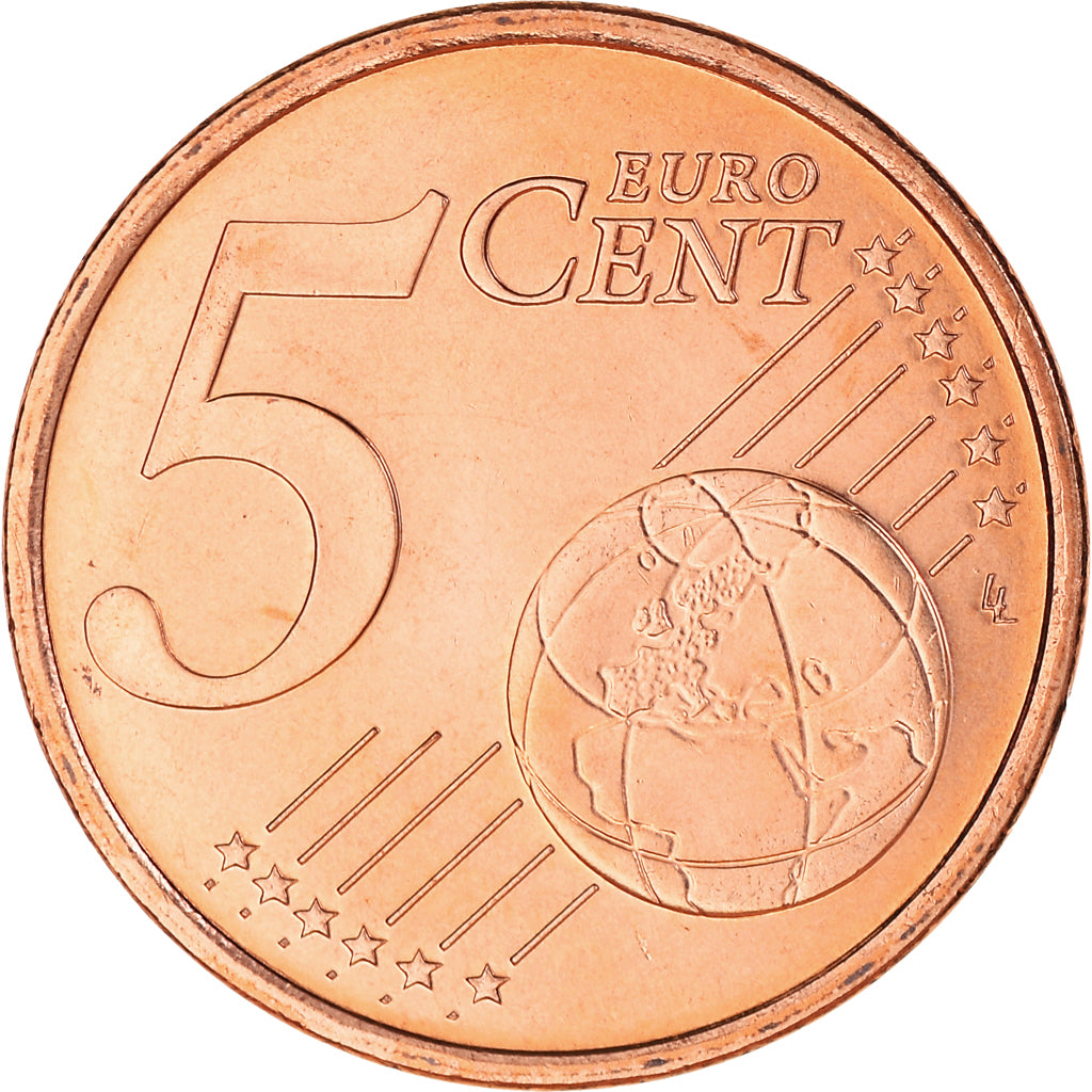 Francja, 5 Euro Cent, 1999, Paris, BU, MS(65-70), Miedź platerowana stalą