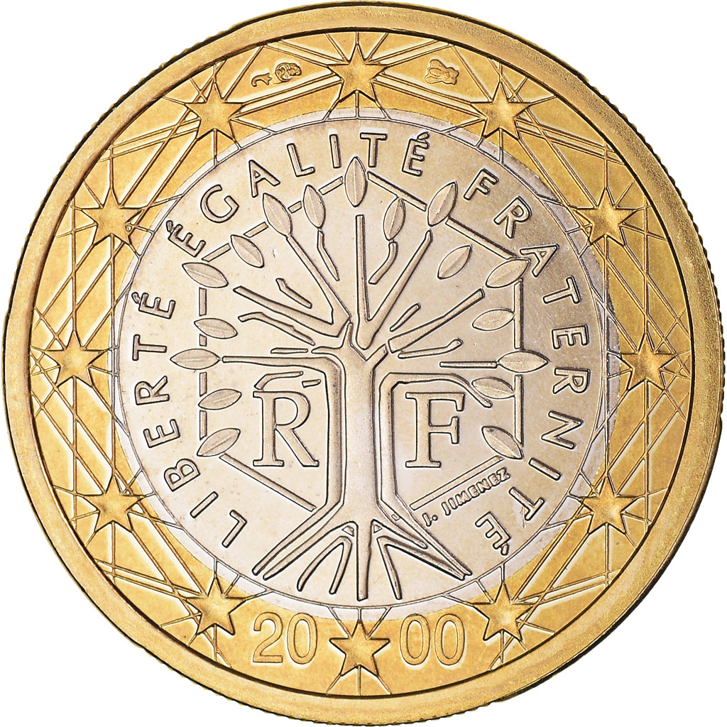 Frankrijk, Euro, 2000, Paris, Proof / BE, FDC, Bi-Metallic, Gadoury:7, KM:1288