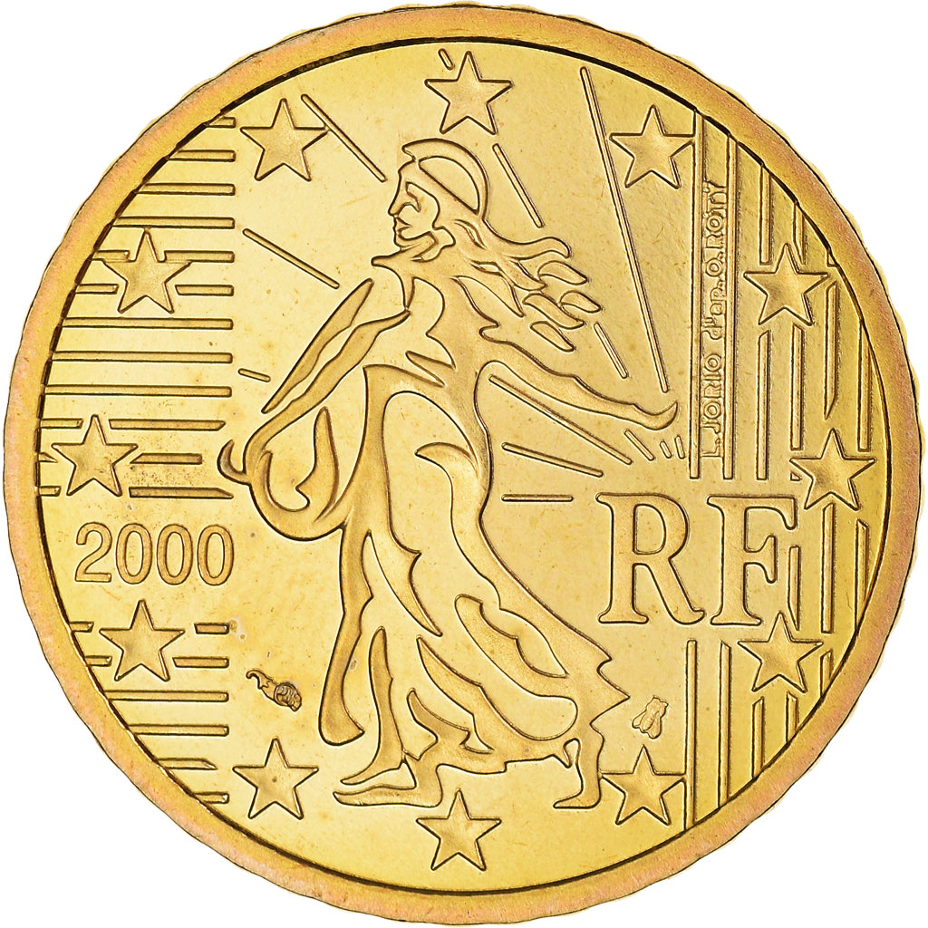 Frankrijk, 50 Euro Cent, 2000, Paris, Proof / BE, FDC, Tin, Gadoury:6., KM:1287