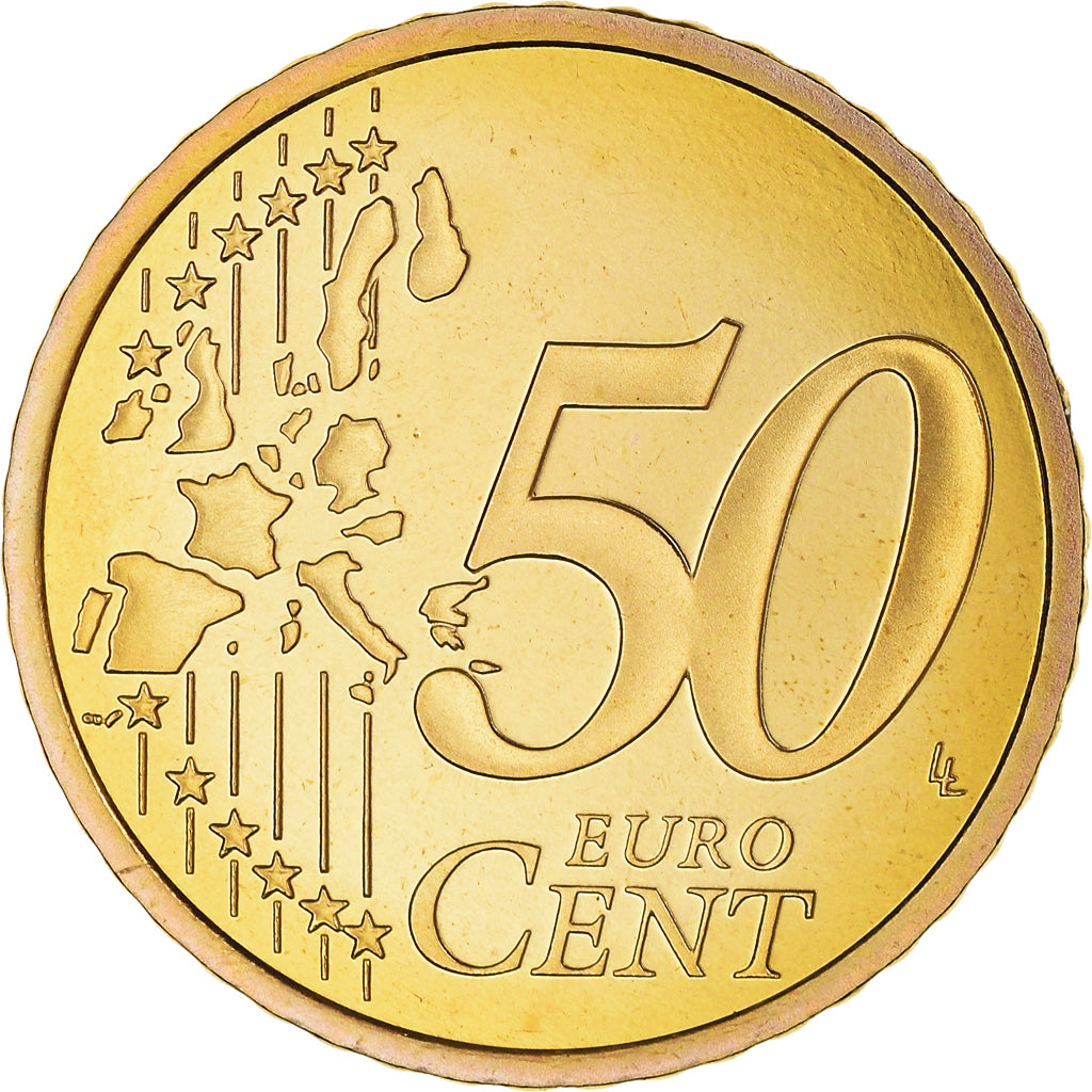 Frankrijk, 50 Euro Cent, 2000, Paris, Proof / BE, FDC, Tin, Gadoury:6., KM:1287
