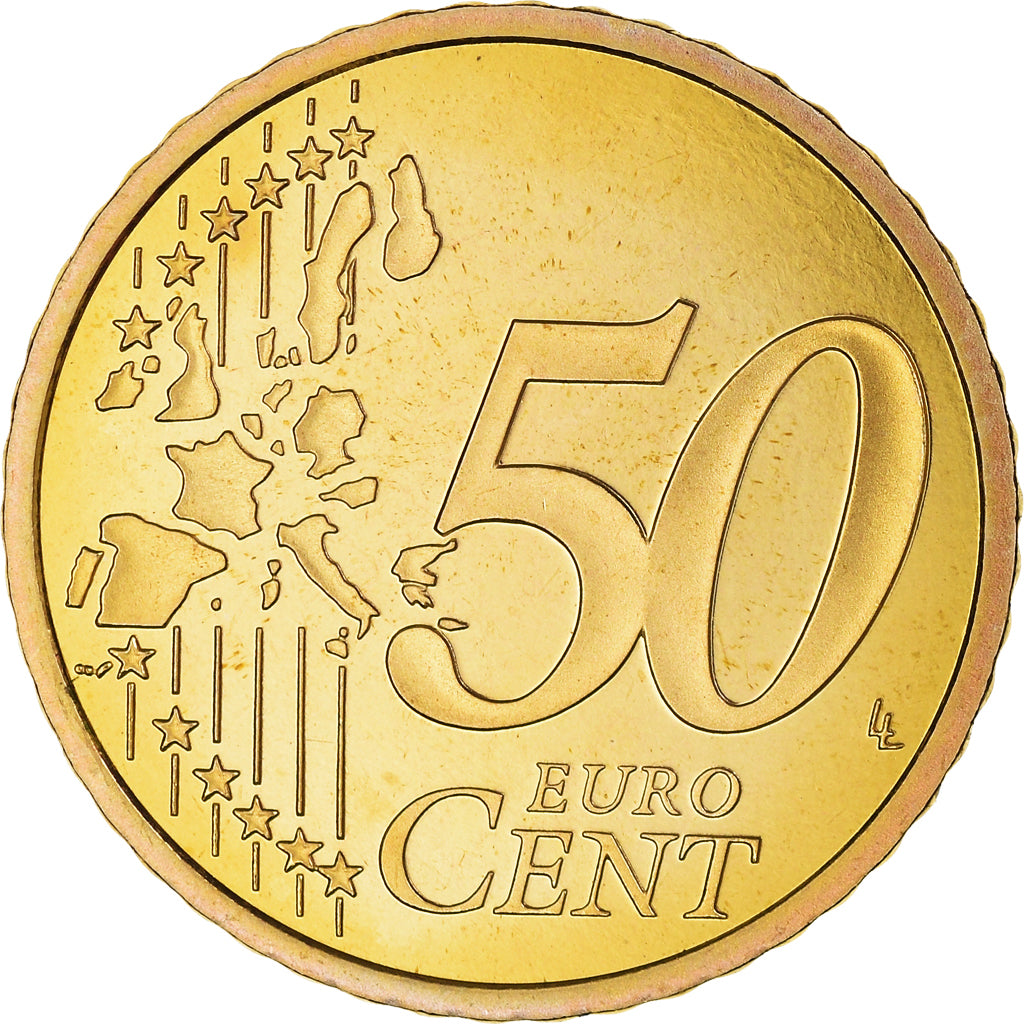 France, 50 Euro Cent, 2000, Paris, Proof / BE, MS(65-70), Brass, Gadoury:6.