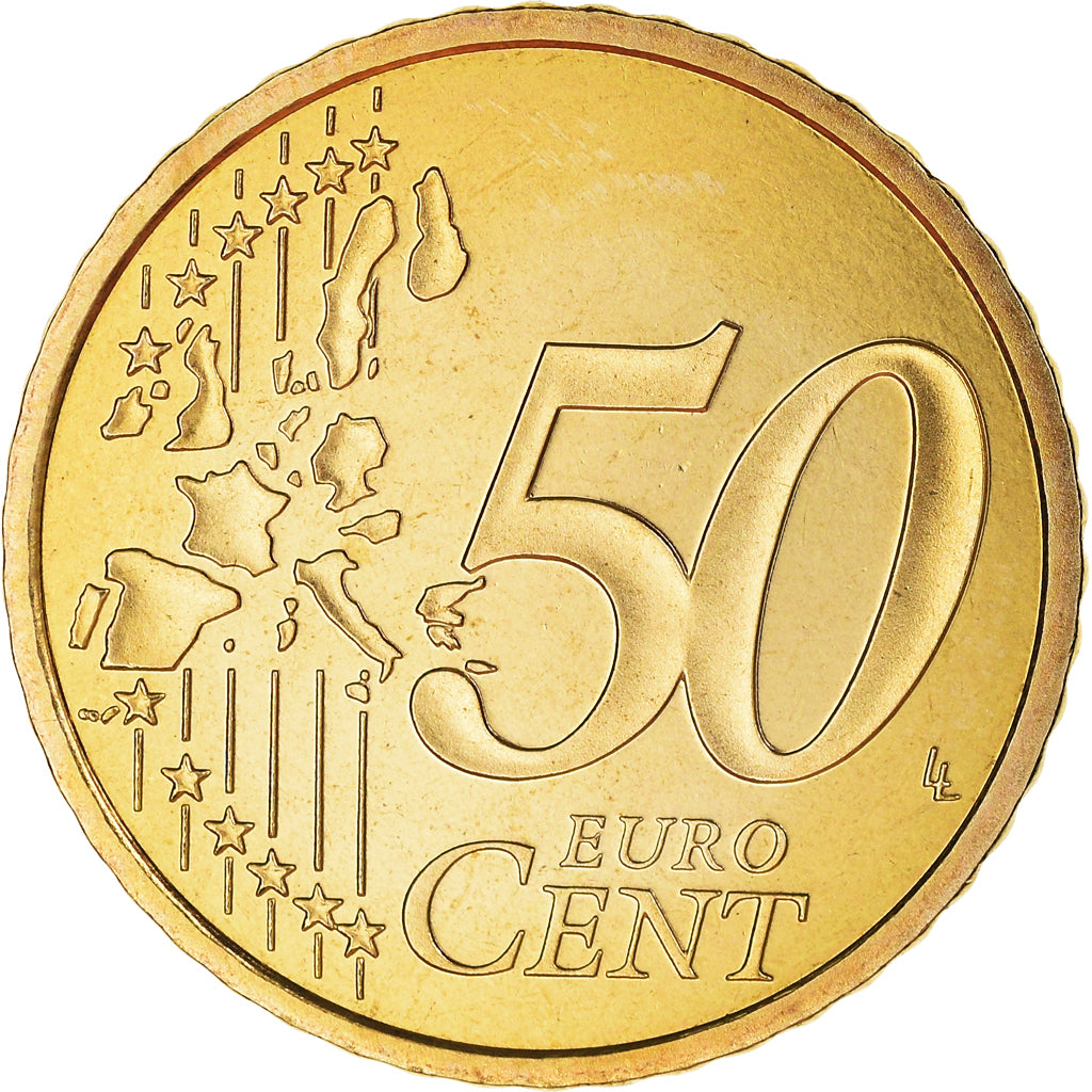 France, 50 Euro Cent, 2000, Paris, Proof / BE, MS(65-70), Brass, Gadoury:6.