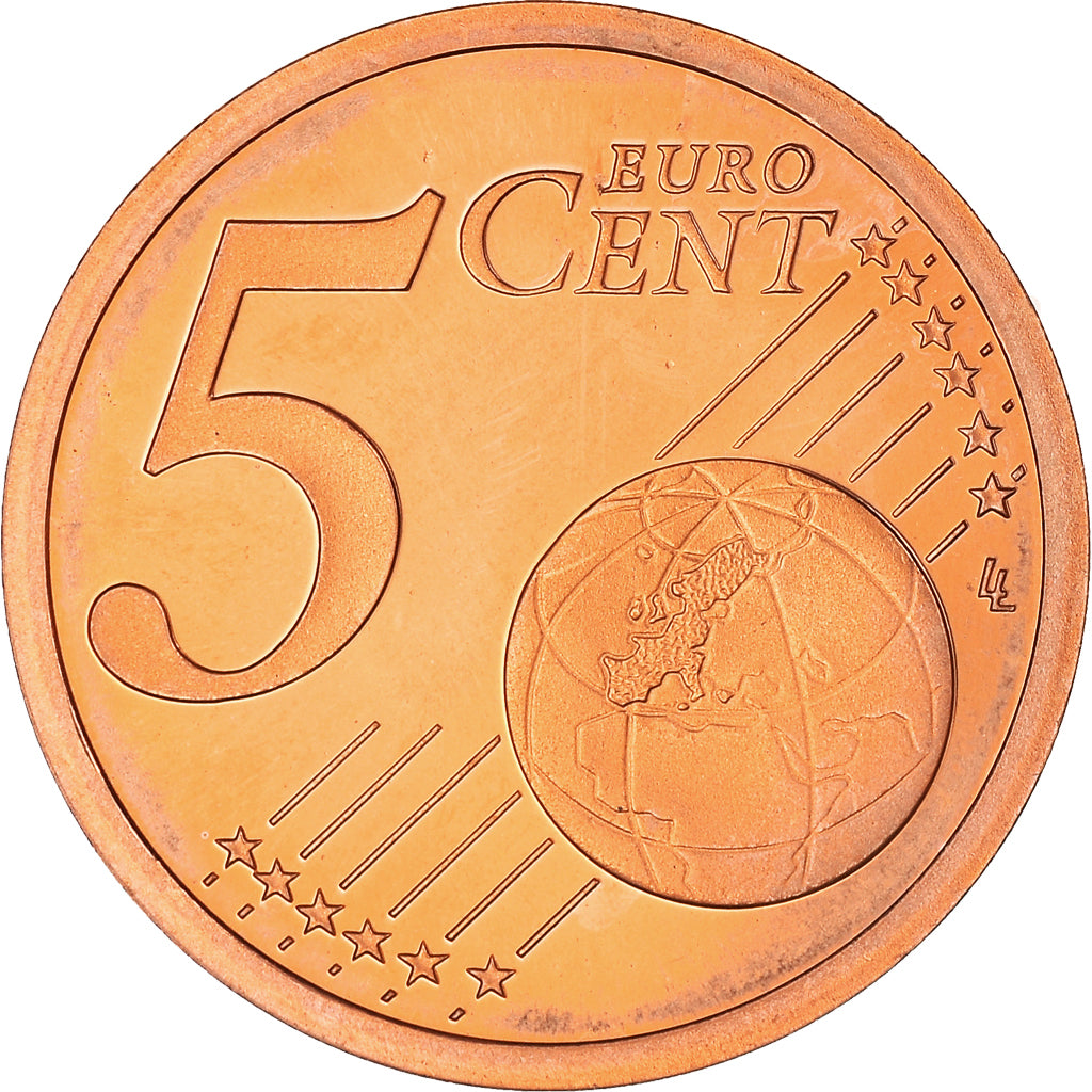 France, 5 Euro Cent, 2000, Paris, Proof / BE, MS(65-70), Copper Plated Steel