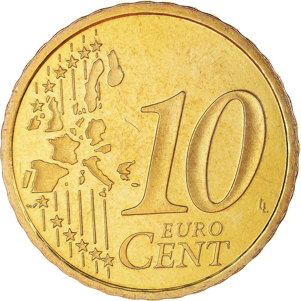 Frankrijk, 10 Euro Cent, 2001, Paris, Proof / BE, FDC, Tin, Gadoury:4a, KM:1285