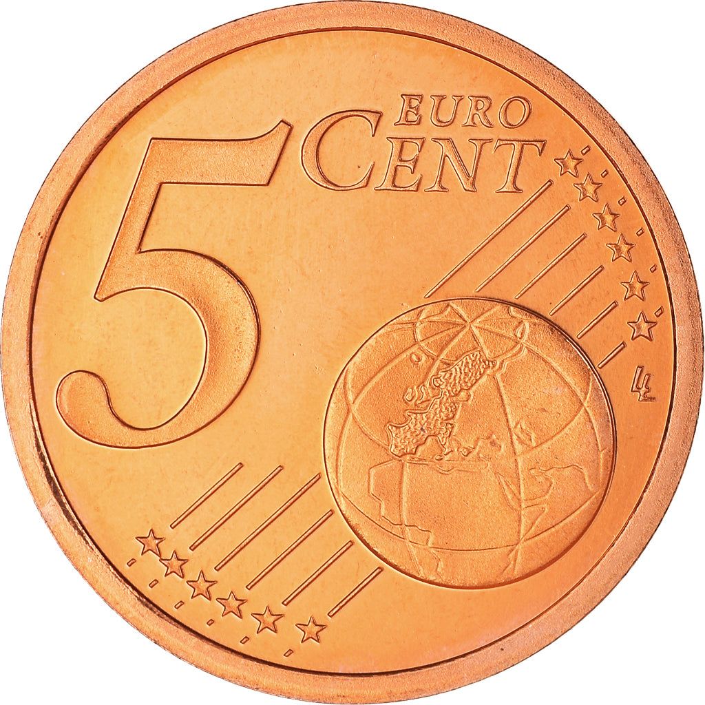 Frankrijk, 5 Euro Cent, 2001, Paris, Proof / BE, FDC, Copper Plated Steel