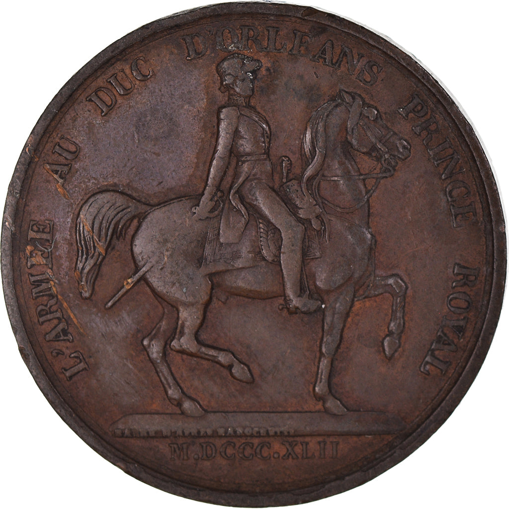 Francia, medalla, Louis Philippe I, L'Armée au Duc d'Orléans Prince Royal