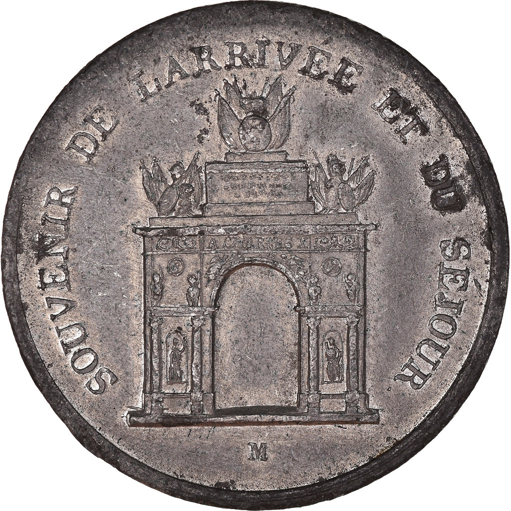 France, Médaille, Charles X, Arrivée et Séjour à Strasbourg, History, 1828