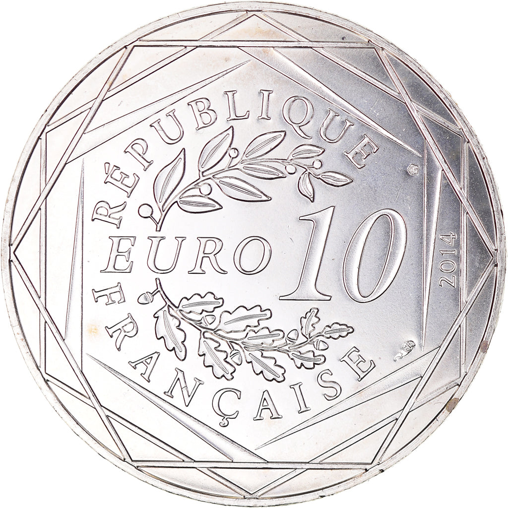 France, 10 Euro, Egalité Automne Sempé, 2014, Paris, MS(65-70), Silver