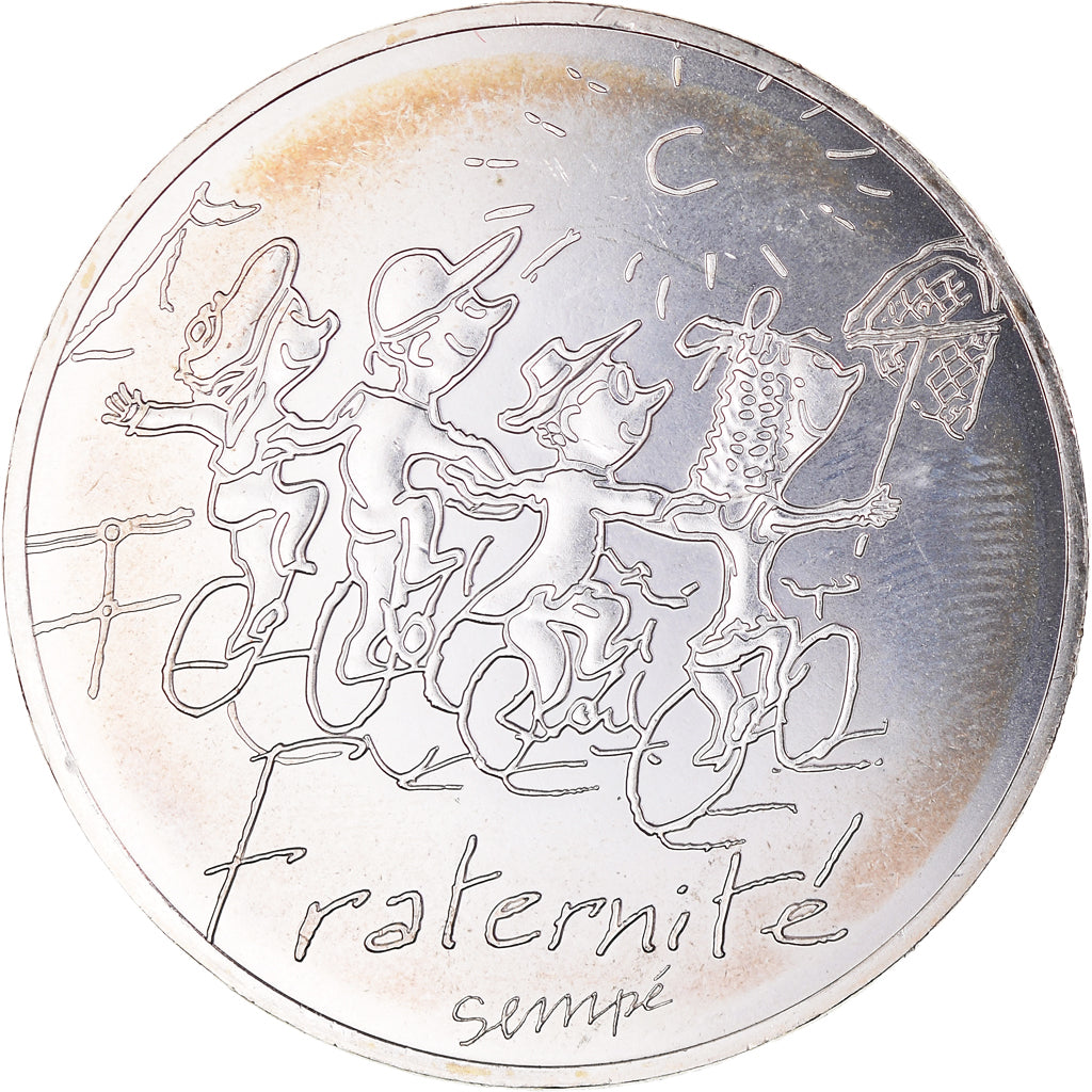 Frankrijk, 10 Euro, Fraternité, 2014, Sempé, UNC, Zilver, Gadoury:EU718