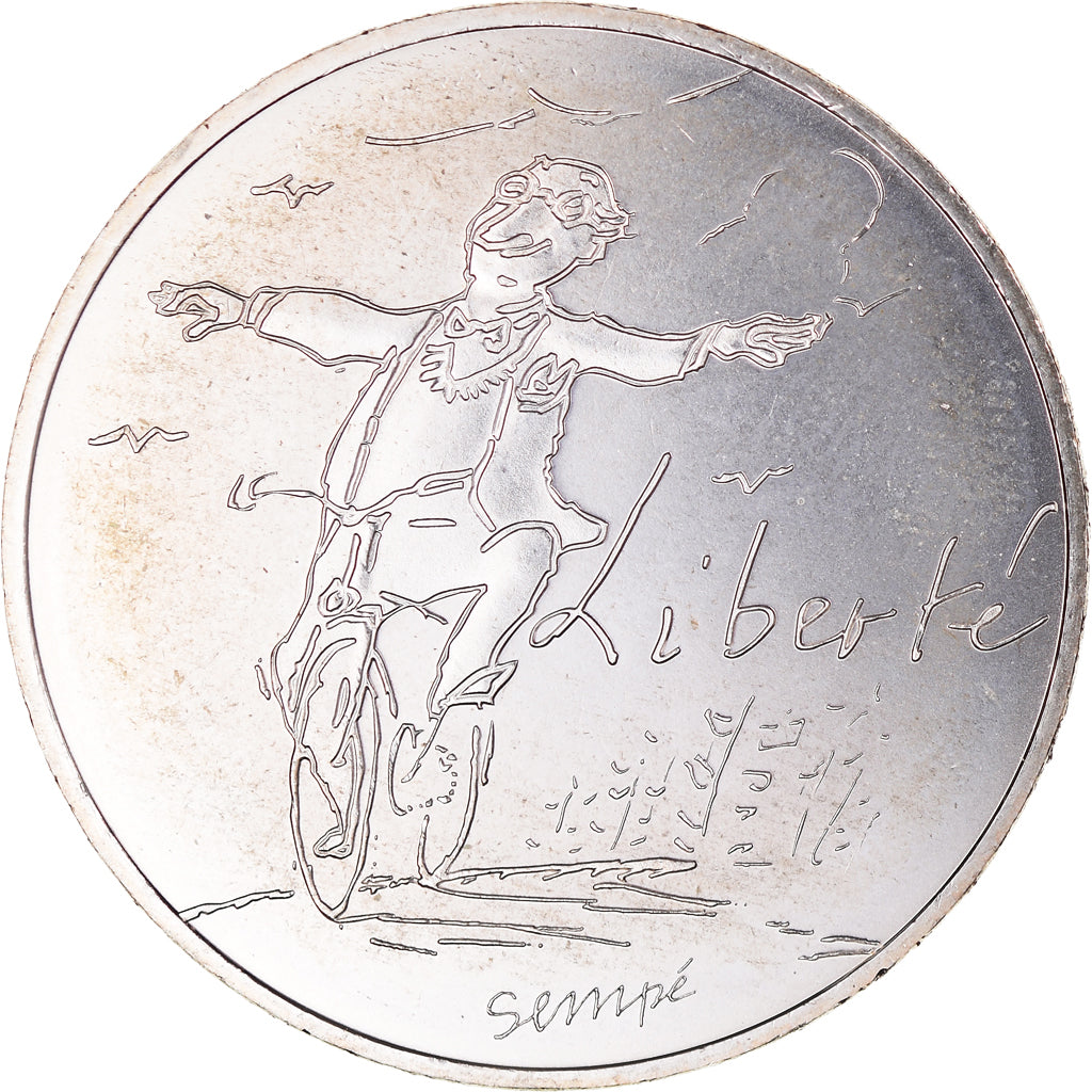 Francja, 10 Euro, Liberté Printemps Sempé, 2014, MS(64), Srebro, Gadoury:EU717