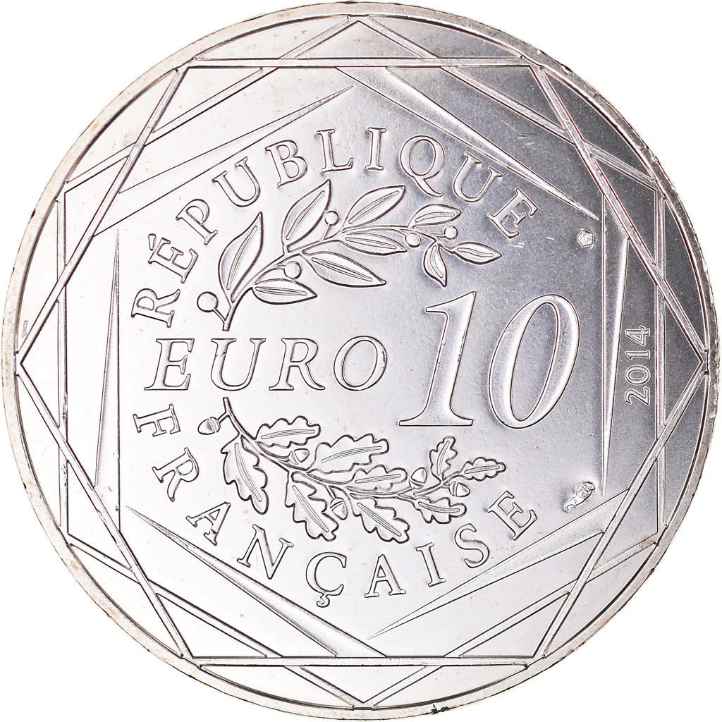 Francja, 10 Euro, Liberté Printemps Sempé, 2014, MS(64), Srebro, Gadoury:EU717
