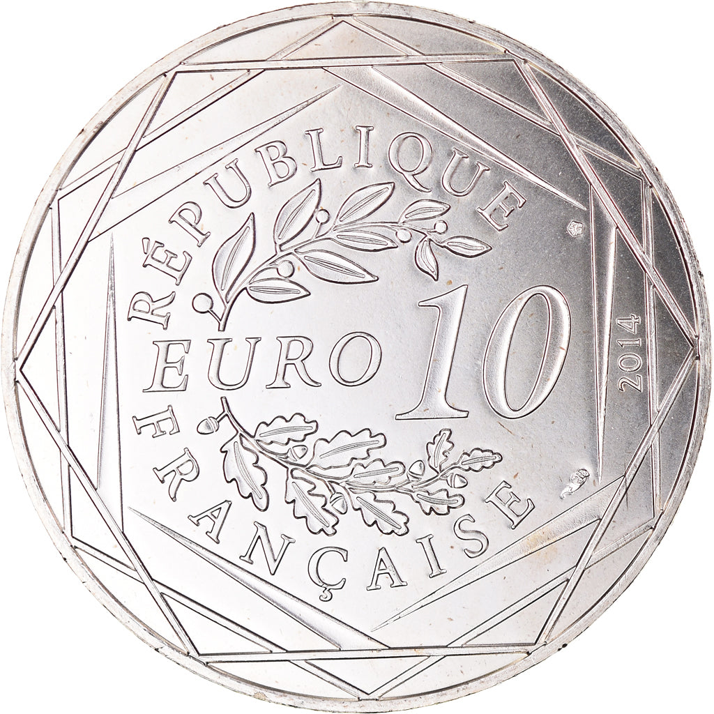 Frankrijk, 10 Euro, Liberté Hiver Sempé, 2014, Paris, UNC, Zilver