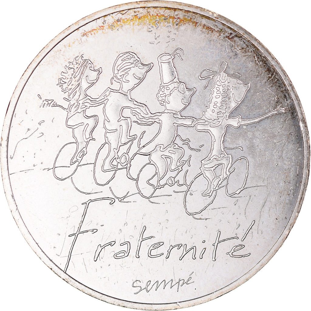 Frankrijk, 10 Euro, Fraternité, 2014, Sempé, UNC-, Zilver, Gadoury:EU718