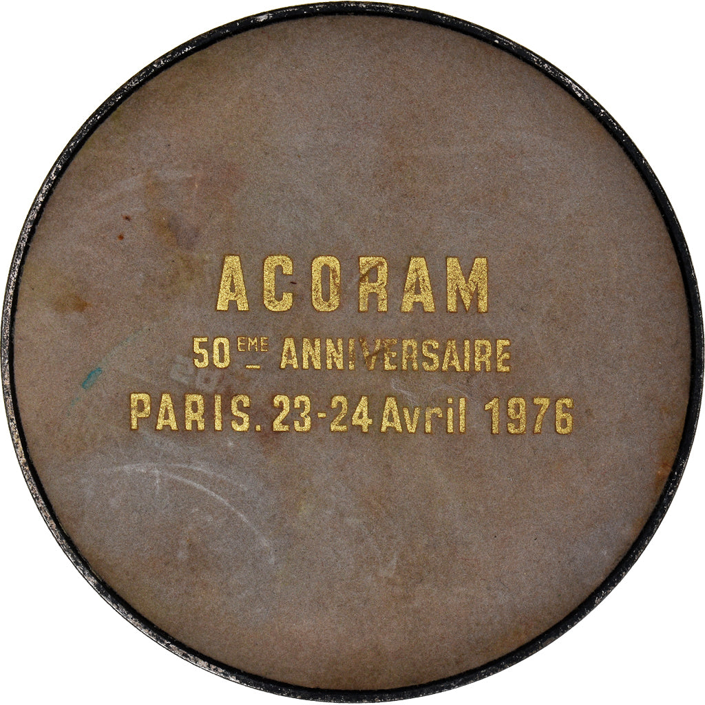 Francia, medalla, ACORAM, 50ème Anniversaire, Paris, Shipping, 1976, MBC
