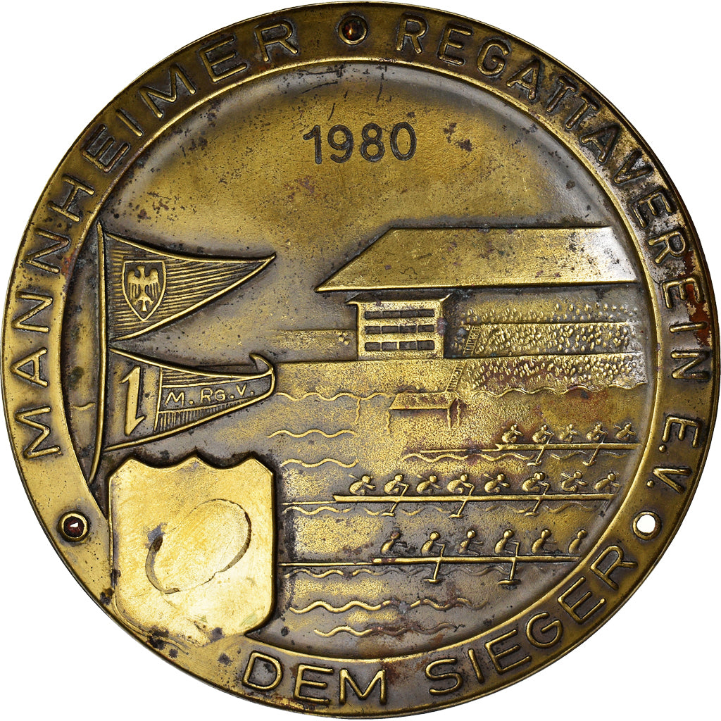 Deutschland, Medaille, Mannheimer Regattaverein, Dem Sieger, Shipping, 1980, SS