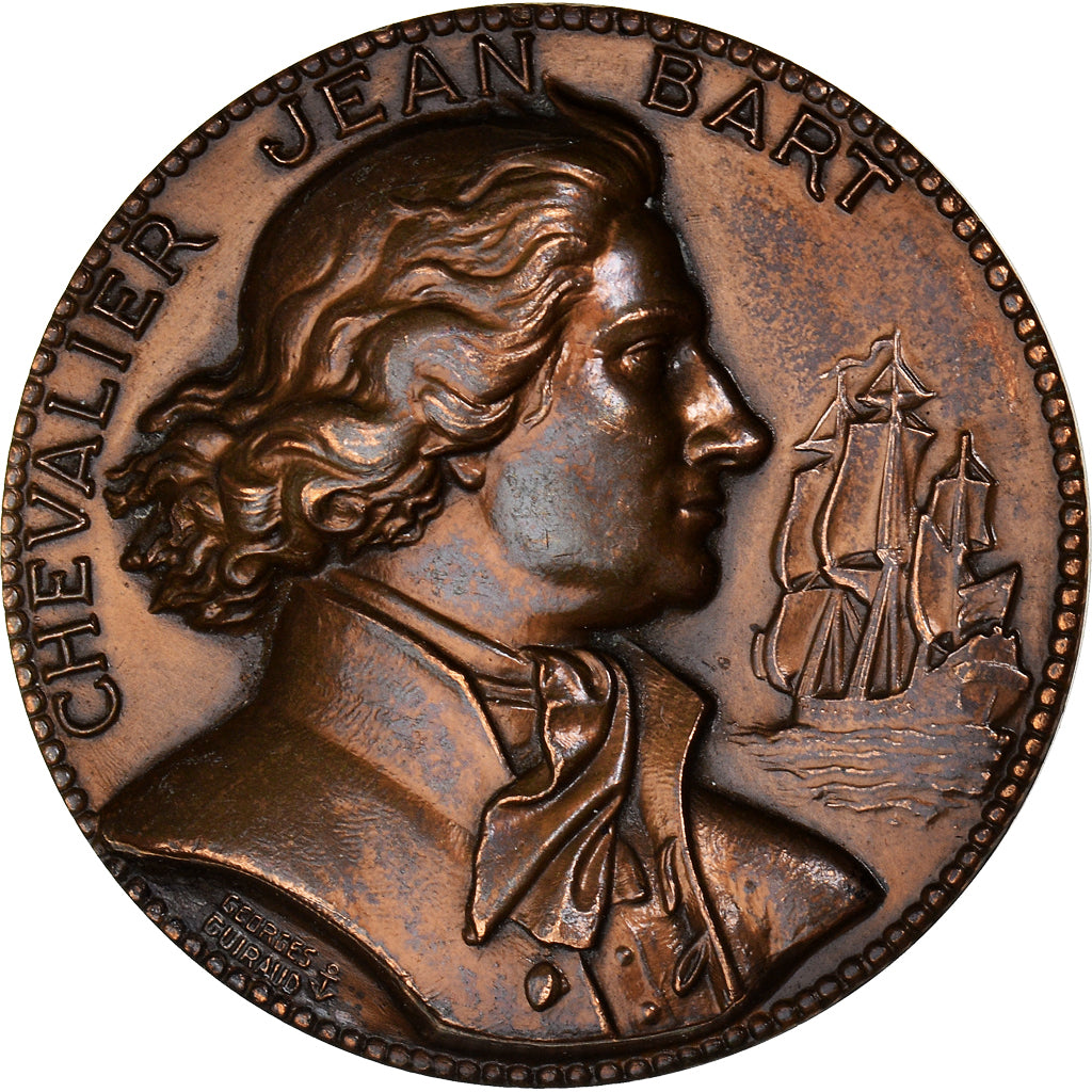 Frankreich, Medaille, Chevalier Jean Bart, Navire de Ligne, Shipping, 1975