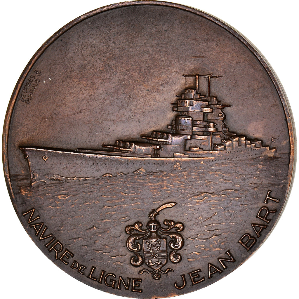 Frankreich, Medaille, Chevalier Jean Bart, Navire de Ligne, Shipping, 1975