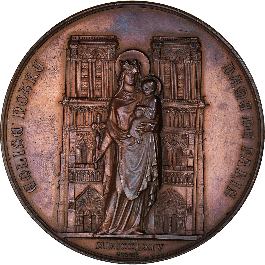 France, Medal, Napoléon III, Fin de la Restauration de la Cathédrale