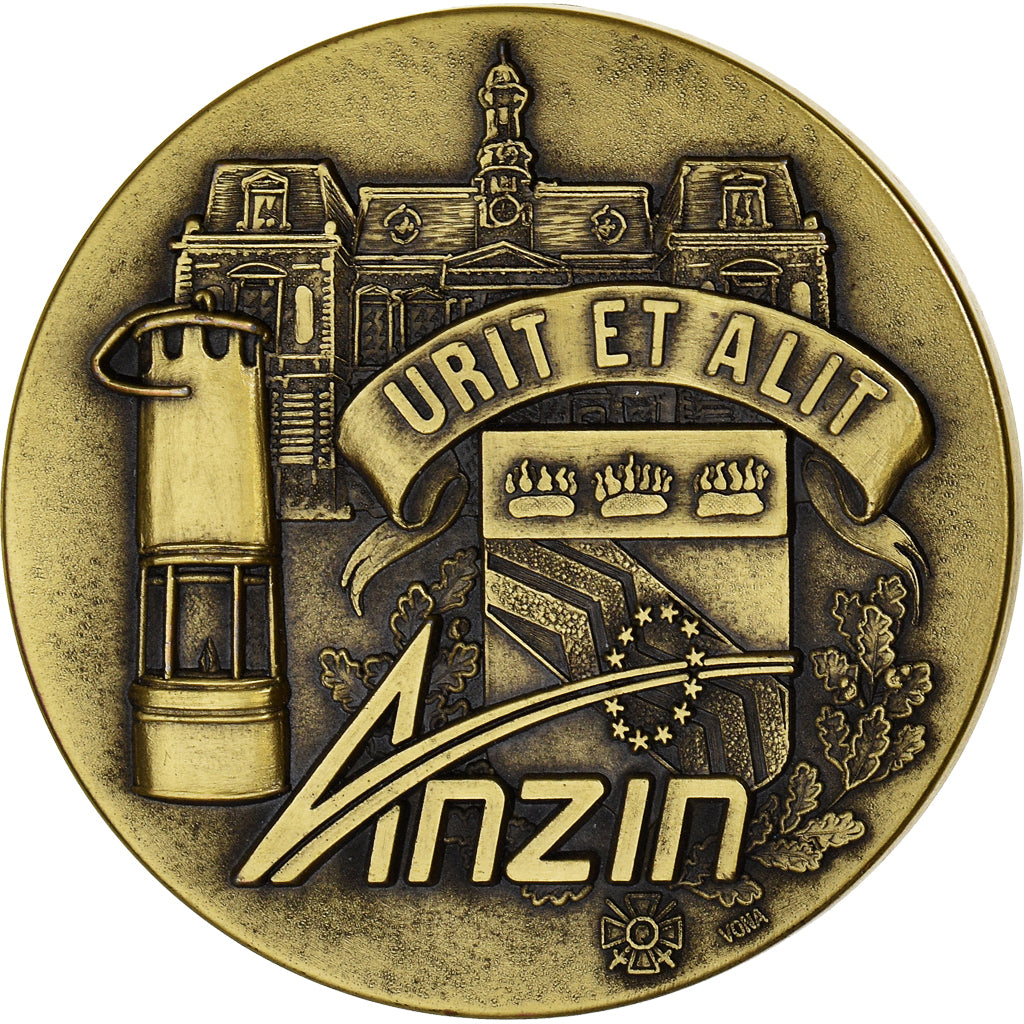 Frankreich, Medaille, Anzin, Hauts-de-France, Geography, 2002, VZ, Bronze