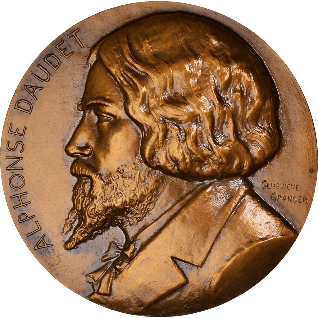 Frankreich, Medaille, Alphonse Daudet, Littérature, granger, UNZ+, Bronze