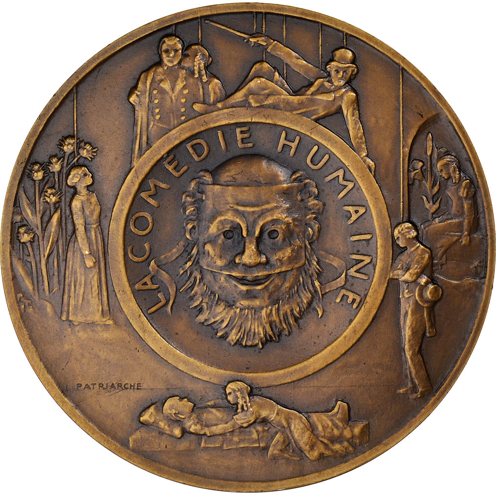 Frankreich, Medaille, Balzac, la Comédie Humaine, Littérature, Patriarche