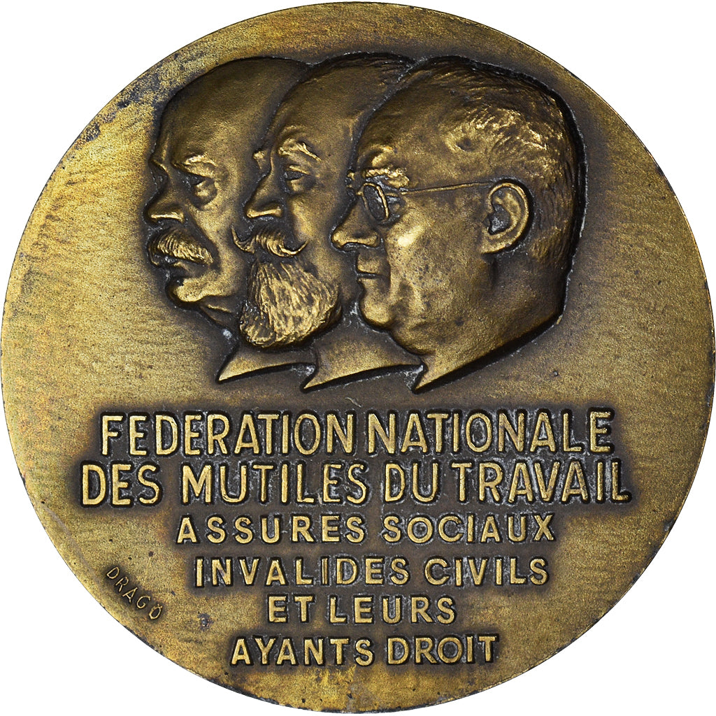 Frankreich, Medaille, Cinquantenaire de la Fédération des Mutilés du Travail