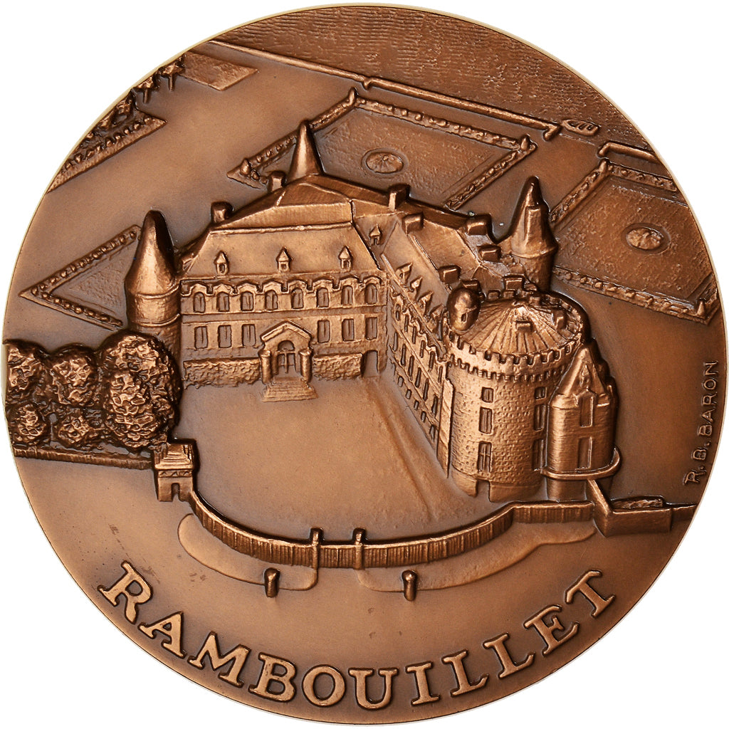 Frankreich, Medaille, Château de Rambouillet, cerf, Animalière, 1978, Baron