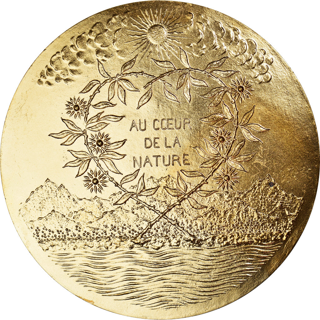 França, medalha, Voeux, Au coeur de la Nature, Artes e Cultura, 1982, Lay